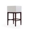 Manhattan Comfort Kingsley Barstool in Ivory and Dark Walnut (Set of 3) 3-BS012-IV - alternate 4